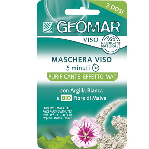 Geomar Maschera Viso Purificante Effetto Mat 2x7,5 ml