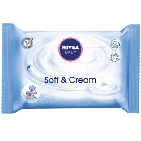 Nivea Salviette Detergenti Baby Soft & Cream 63 Pezzi