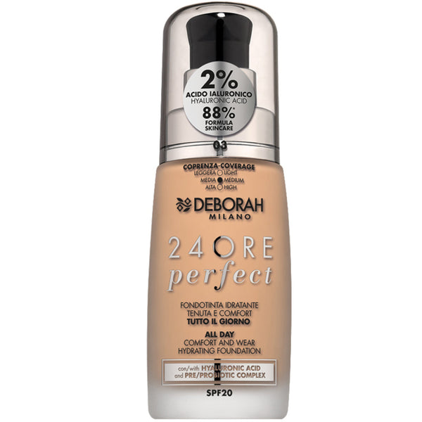 Deborah Milano Fondotinta Idratante 24Ore Perfect Acido Ialuronico 30 ml