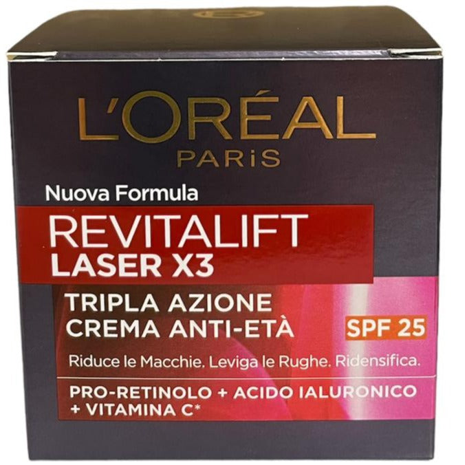 L'Oréal Paris Crema Viso Anti Età SPF25 Laser X3 Revitalift 50 ml