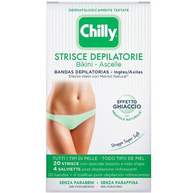 Chilly Strisce Depilatorie Bikini-Ascelle 20 Pezzi