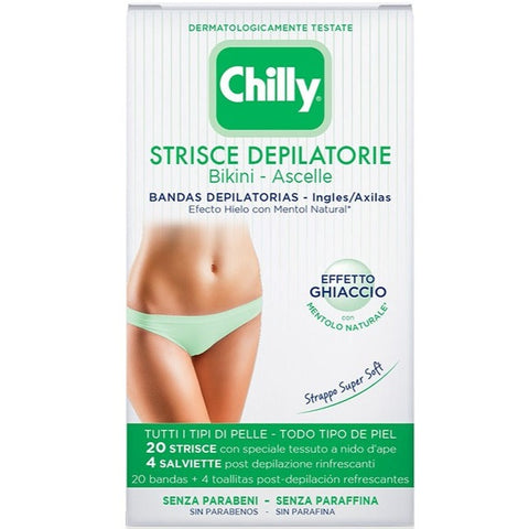 Chilly Strisce Depilatorie Bikini-Ascelle 20 Pezzi
