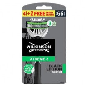 Wilkinson Rasoi Trilama Xtreme3 Black Edition 4+2 Pezzi