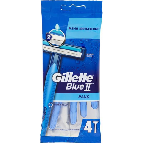 Gillette Rasoi Bilama Blue II Plus 4 Pezzi