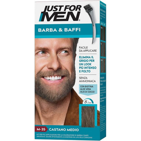 Just For Men Colorazione Barba E Baffi M-35- Castano Medio