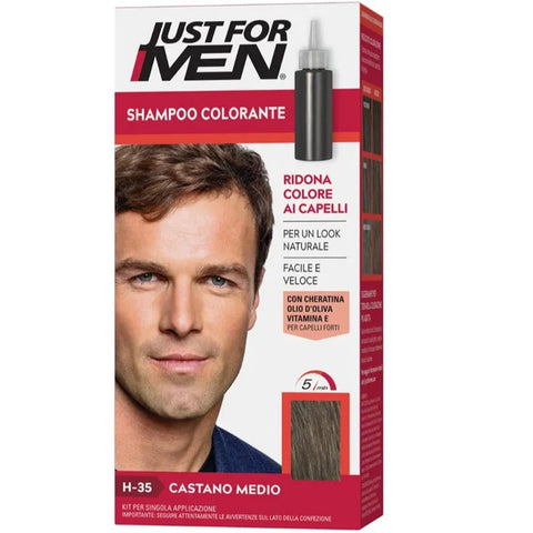Just For Men Shampoo Colorante H-35- Castano Medio