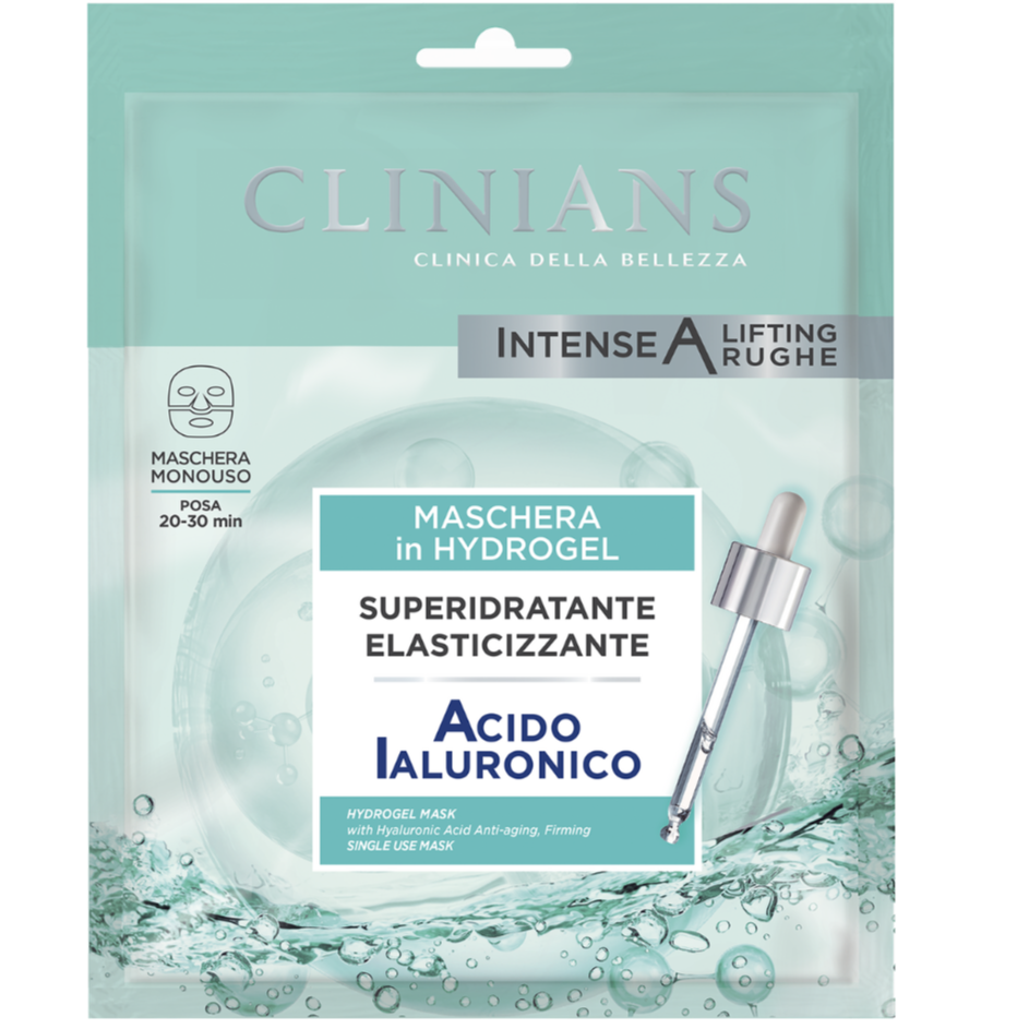 Clinians Maschera Viso Hydrogel Acido Ialuronico Idratante