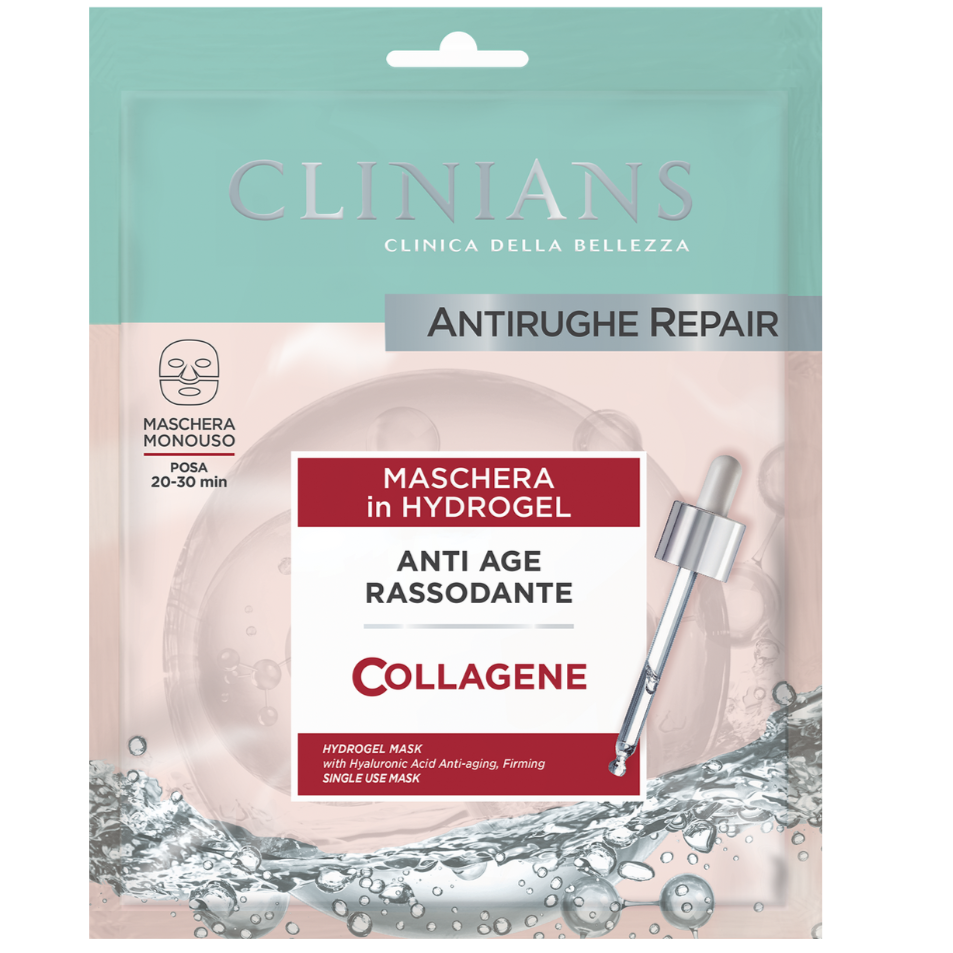 Clinians Maschera Viso Hydrogel Collagene Anti Age
