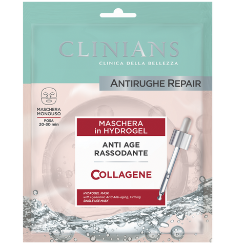 Clinians Maschera Viso Hydrogel Collagene Anti Age