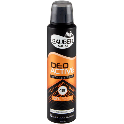 Sauber Deodorante Spray DeoActive Sport & Stress Men 150 ml