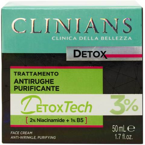 Clinians Crema Viso Antirughe Purificante DetoxTech 50 ml