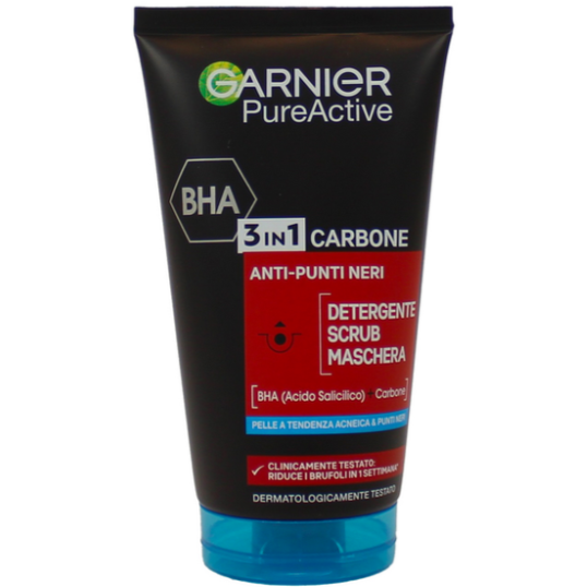 Garnier Pure Active Detergente 3in1 Carbone Anti Punti Neri 150 ml
