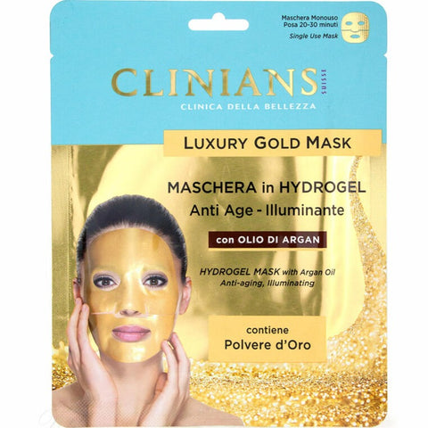 Clinians Maschera Hydrogel Anti Age Illuminante Luxury Gold Mask 25 g