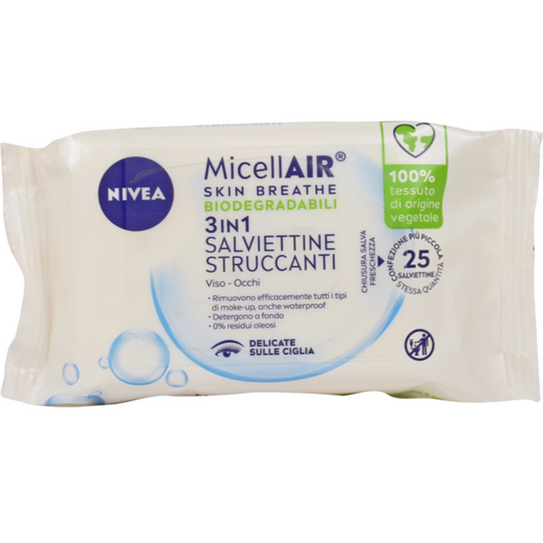 Nivea Salviette Struccanti MicellAir Skin Breathe 25 Pezzi – New Revolution  Shop