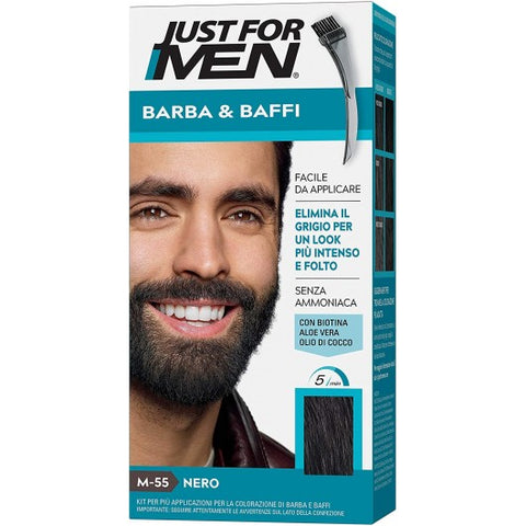 Just For Men Colorazione Barba E Baffi M-55- Nero
