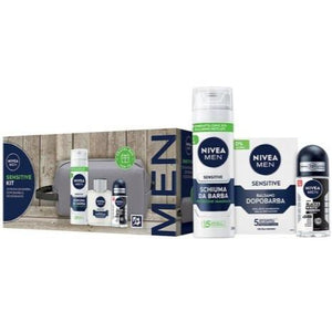 Nivea Men Cofanetto Schiuma Da Barba+Deodorante+Dopobarba+Pochette