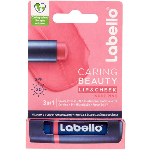 Labello Balsamo Labbra E Guance Caring Beauty Nude Pink 4,8 g