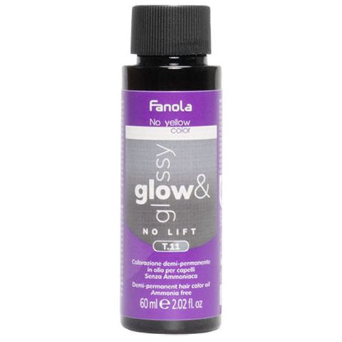 Fanola No Yellow Glow&Glossy Colore Demi Permanente In Olio T.11- Toner Antigiallo Cenere