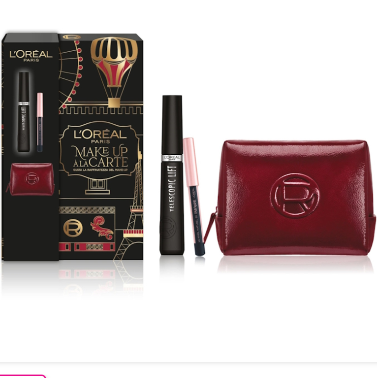 L'Oréal Paris Pochette+Mascara Telescopic Lift+Mini Matita Nera