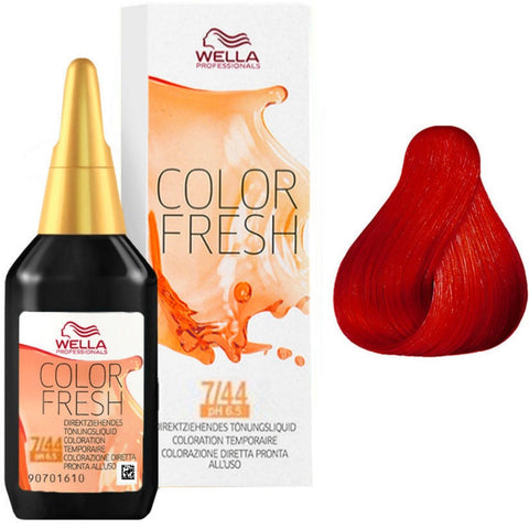 Wella Professionals Color Fresh 7/44 – Mittelintensives Kupferblond