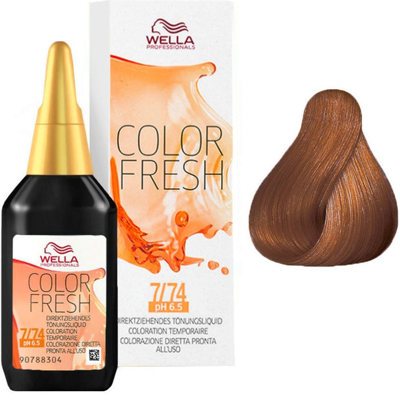 Wella Professionals Color Fresh 7/74- Medium Copper Sand Blonde