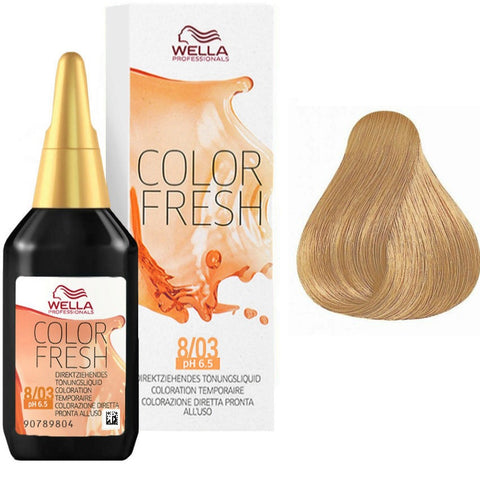 Wella Professionals Color Fresh 8/03 - Helles natürliches Goldblond