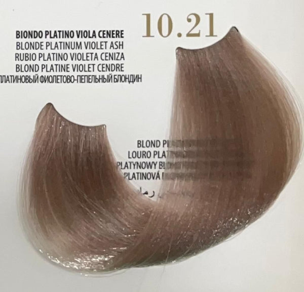 Fanola Oro Therapy Color Keratin 10.21- Platinum Blonde Violet Ash