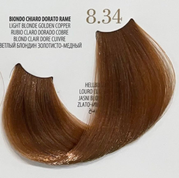 Fanola Oro Therapy Color Keratin 8.34- Light Blonde Golden Copper
