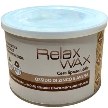 Depilatory Wax Liposoluble Jar Zinc Oxide And Relax Oats 400 ml