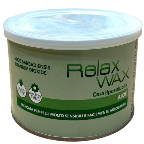 Relax Cera Depilatoria Vaso Liposolubile Aloe 400 ml