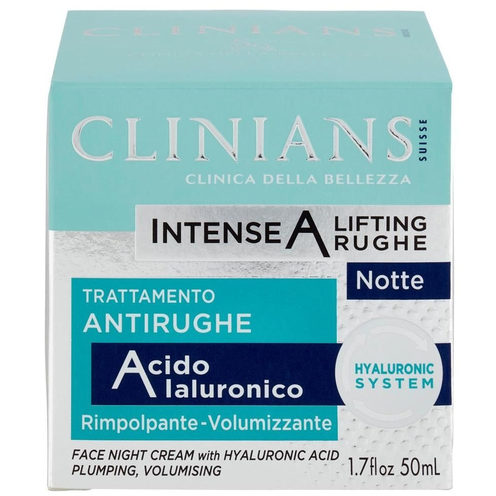 Clinians Hyaluronic Acid Night Anti-Wrinkle Face Cream 50 ml