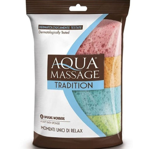 Aqua Massage Spugne Morbide 4 pezzi Arix- Art. 6014