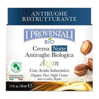 I Provenzali Organic Argan Night Anti-Wrinkle Face Cream 50 ml