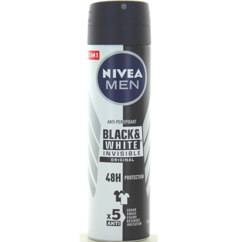 Nivea Men Deodorante Spray Black & White Invisible Original 150 ml