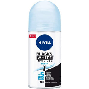 Nivea Deodorante Roll On Black & White Invisible Fresh 50 ml