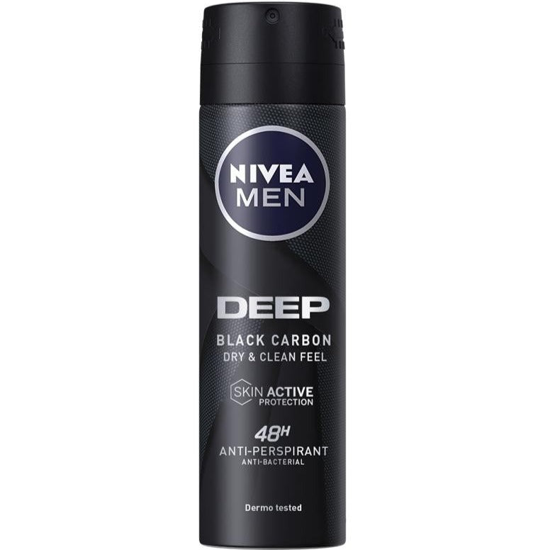 Nivea Men Deodorante Spray Deep Black Carbon 150 ml