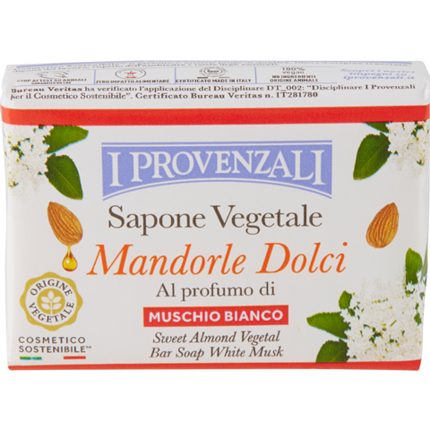 I Provenzali Sapone Vegetale Mandorle Dolci Al Profumo Di Muschio Bianco 100 g