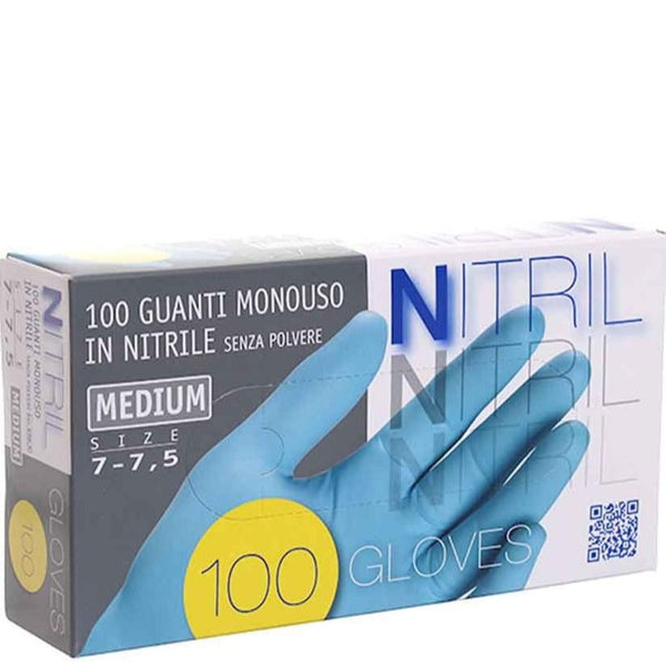 Puderfreie blaue Nitril-Einweghandschuhe 100 Stück