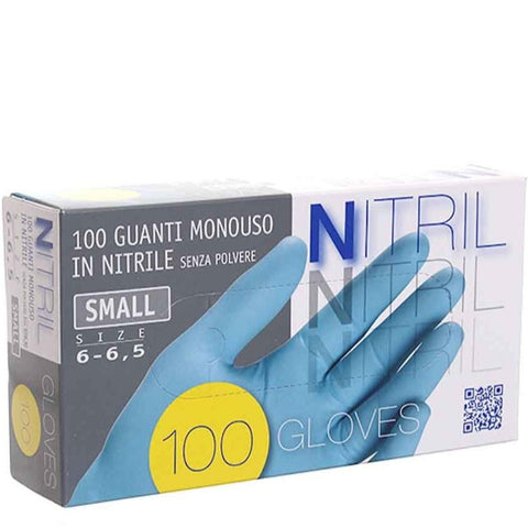 Disposable Powder Free Blue Nitrile Gloves 100 pieces