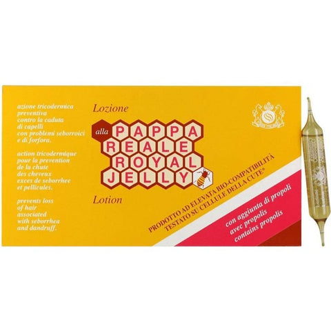 Anti-hair loss vials for greasy hair Royal Jelly Italian Line 12 vials x 10 ml