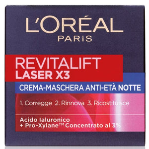 L'Oréal Paris Crema-Maschera Viso Anti Età Notte Laser X3 Revitalift 50 ml