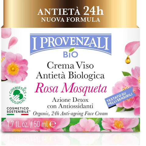 I Provenzali Organic Rosa Mosqueta Anti-Aging-Gesichtscreme 50 ml