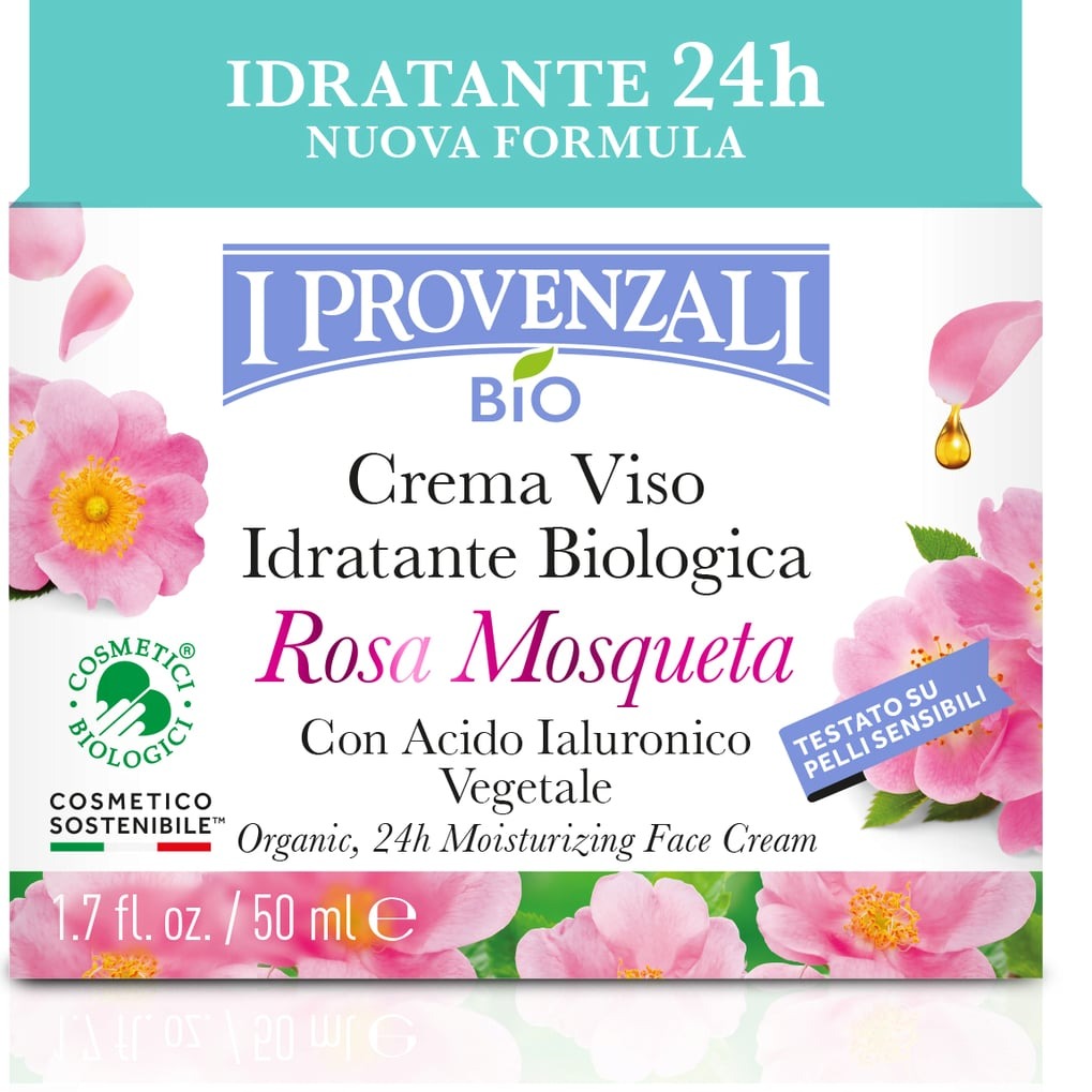 I Provenzali Organic Rosa Mosqueta Feuchtigkeitsspendende Gesichtscreme 50 ml