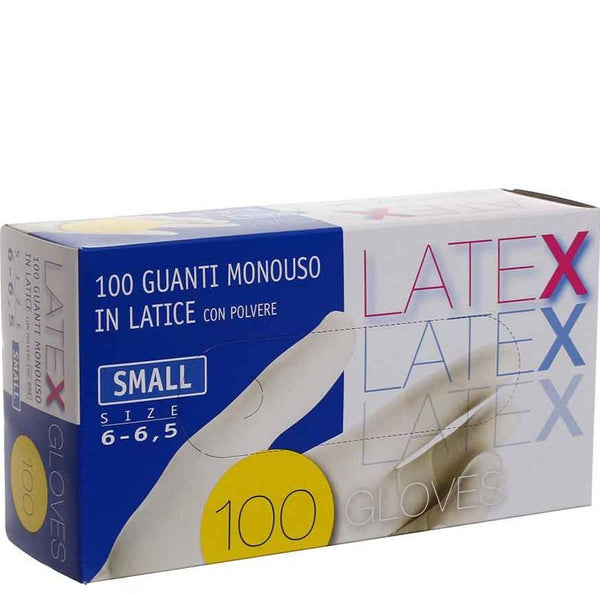 White Latex Gloves With Disposable Powder 100 pieces