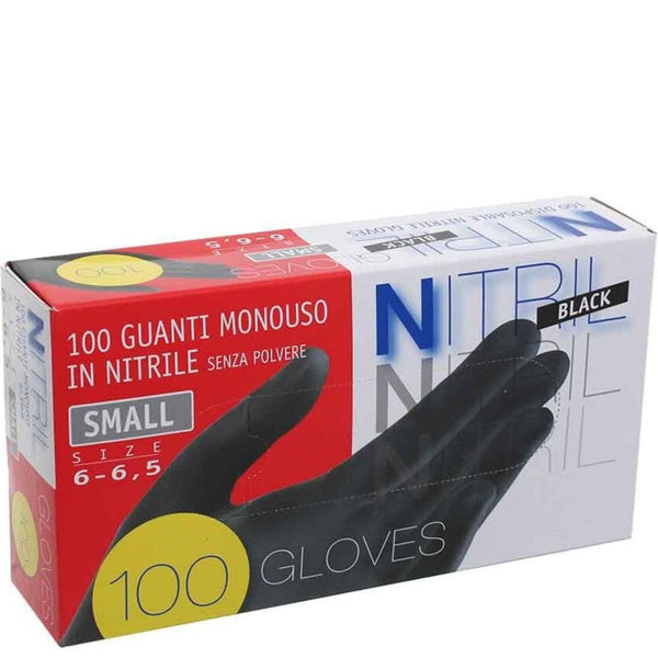 Disposable Powder Free Black Nitrile Gloves 100 pieces