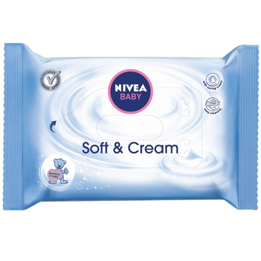 Nivea Salviette Detergenti Baby Soft & Cream 63 Pezzi