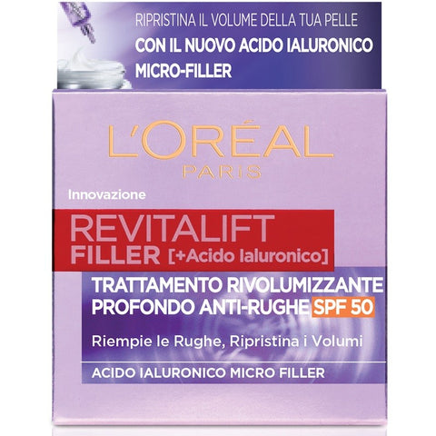 L'Oréal Paris Crema Viso Rivolumizzante SPF50 Revitalift Filler 50 ml