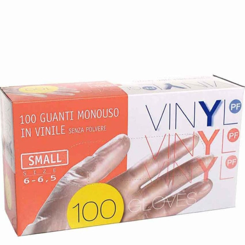 Icoguanti Guanti Vinile Trasparenti Senza Polvere Monouso 100 Pezzi